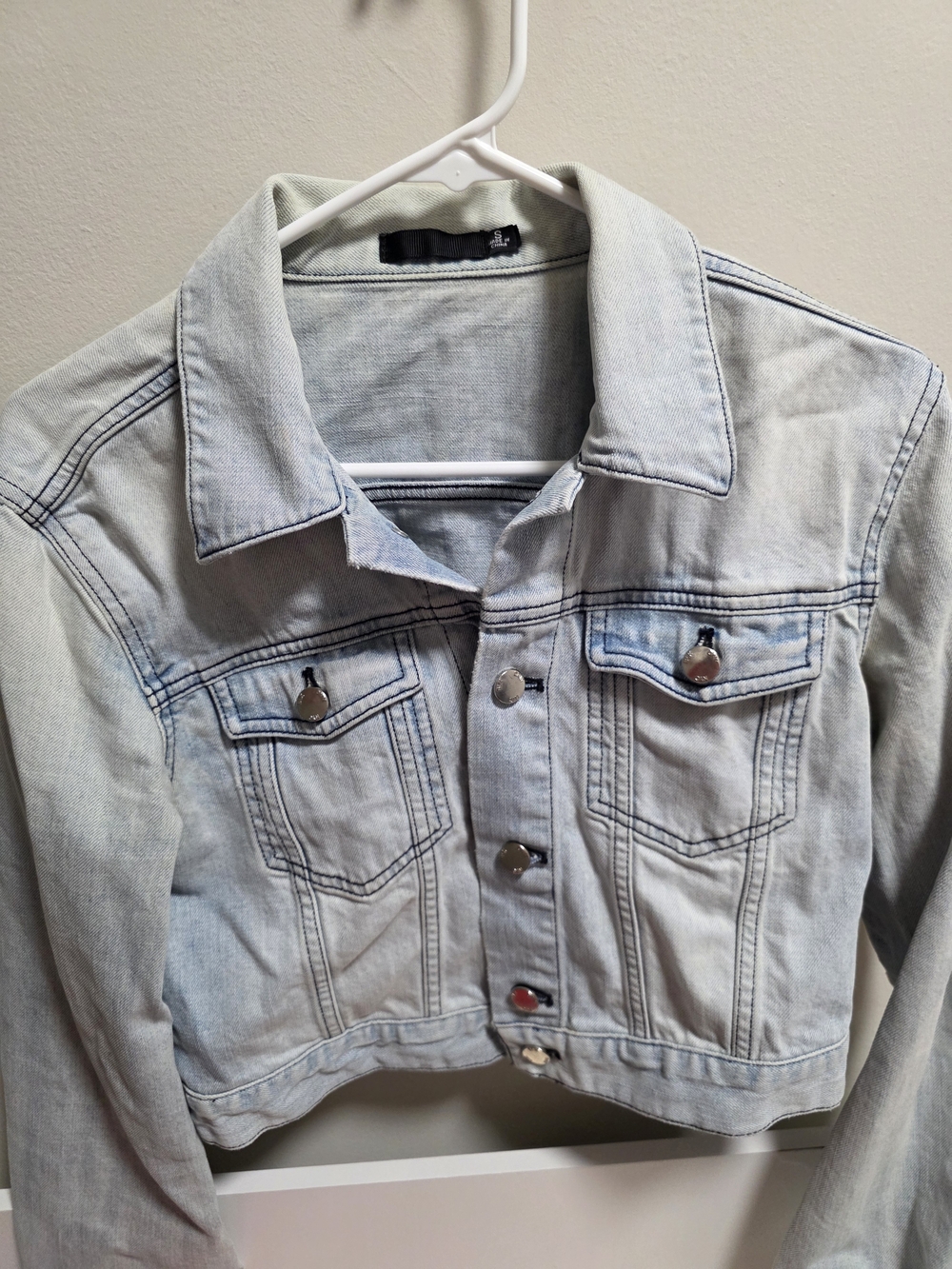 BLK DNM Light Wash Denim Crop Jacket